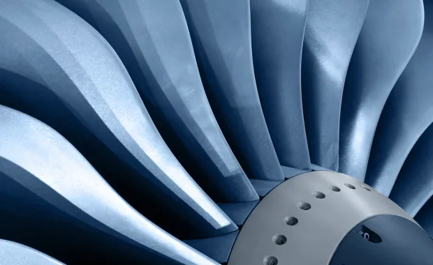 zoomed in view of a turbine