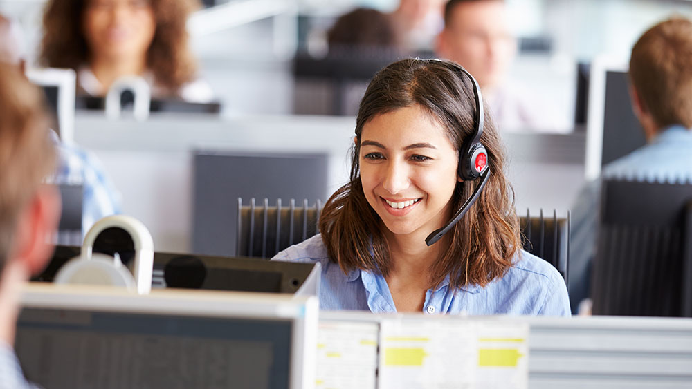communications customer experience management office women headset