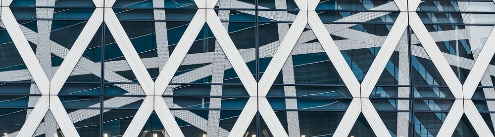 Abstraktes Fenster eines Bürogebäudes