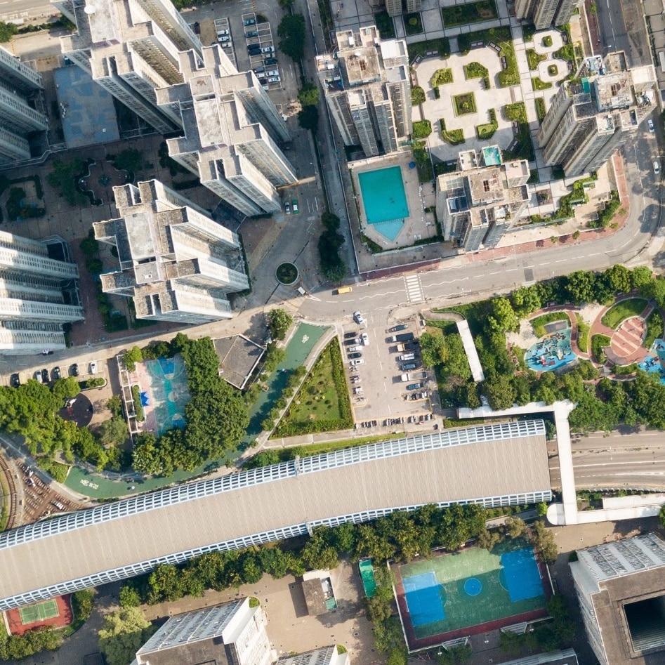 Aerial view of a city