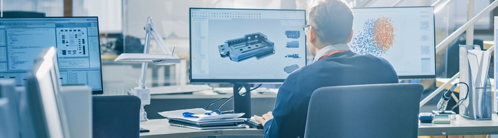 Man working at a computer