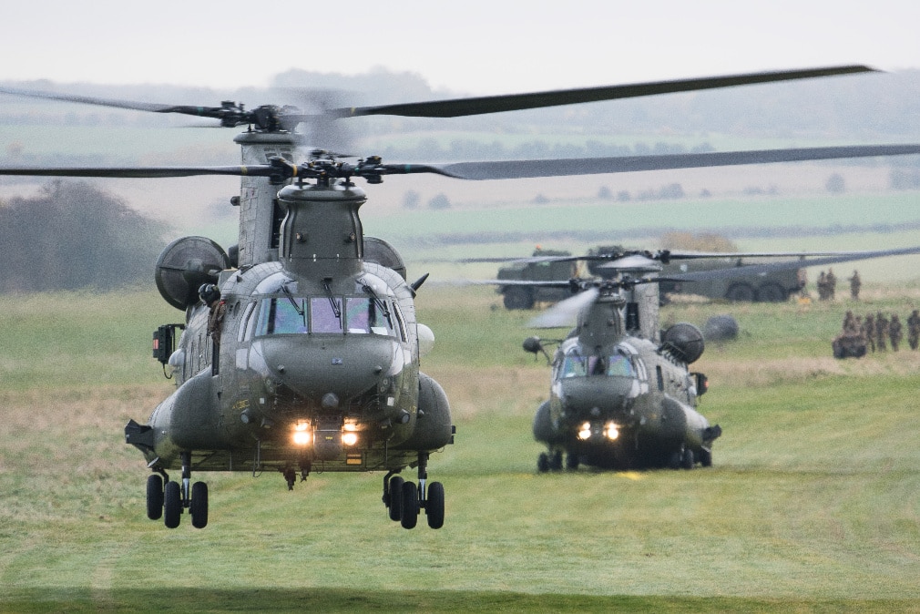 two military helicopters two military helicopters