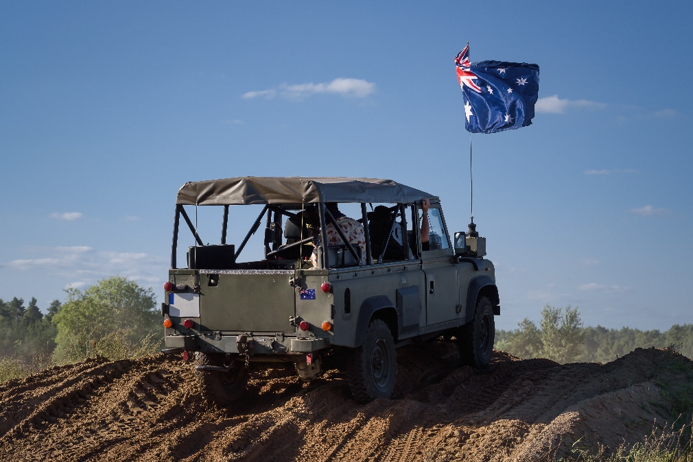 a military style off road vehicle