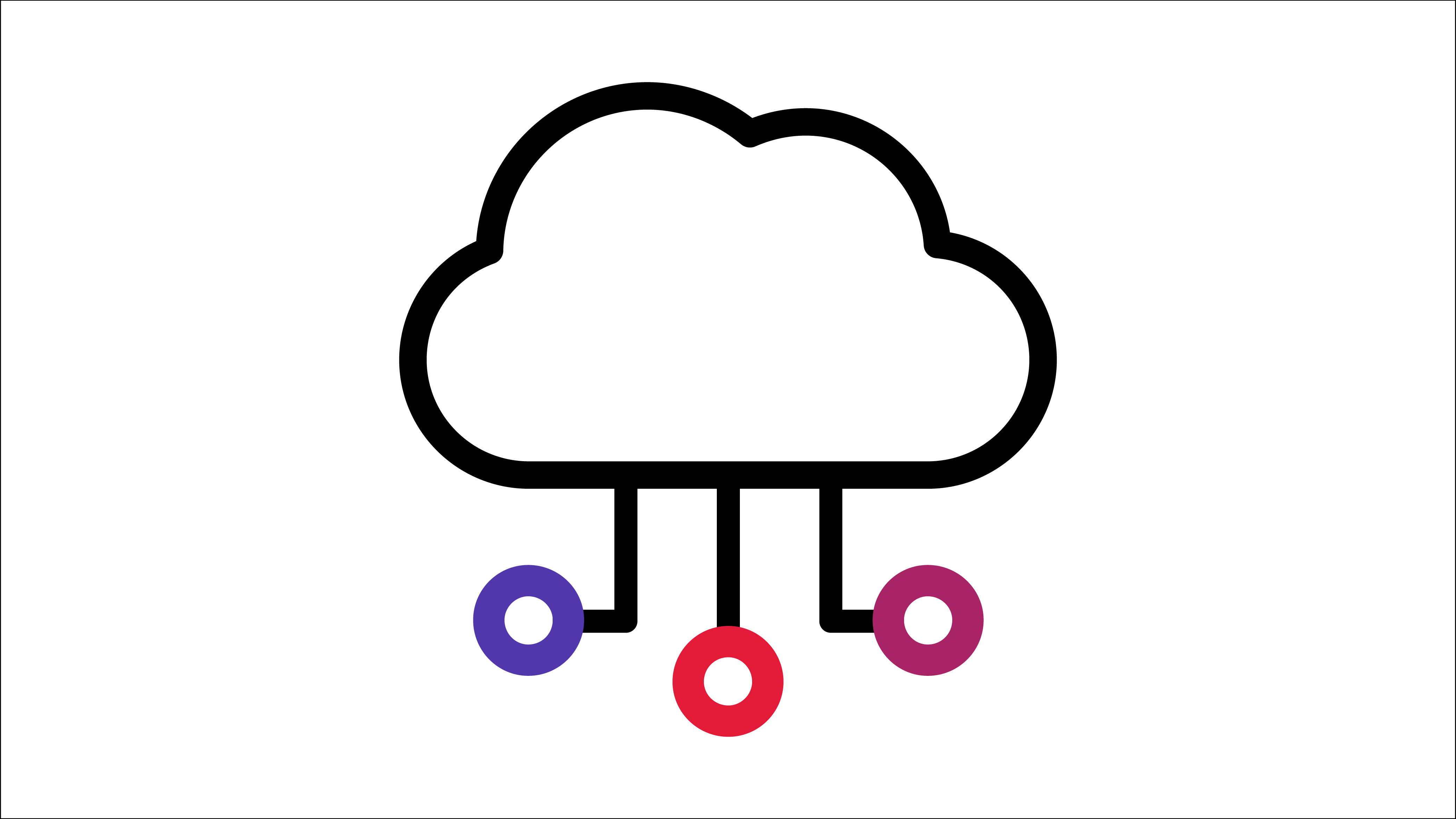 Cloud icon with three nodes