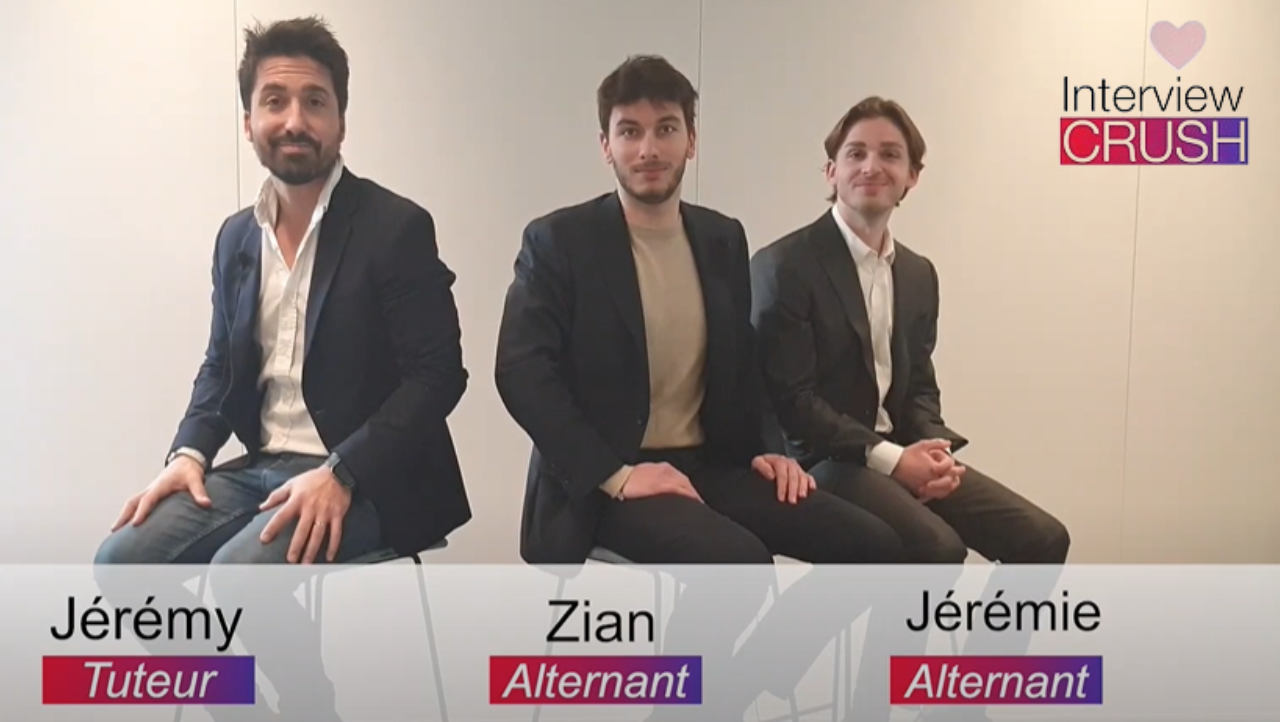 Interview crush avec Jérémie, Zian et Jérémy, leur tuteur alternance
