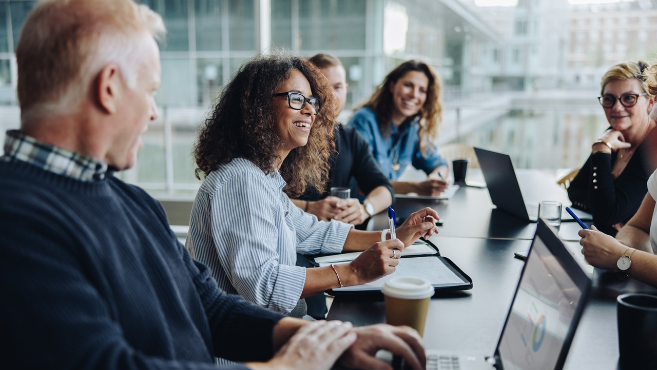 business people having meeting