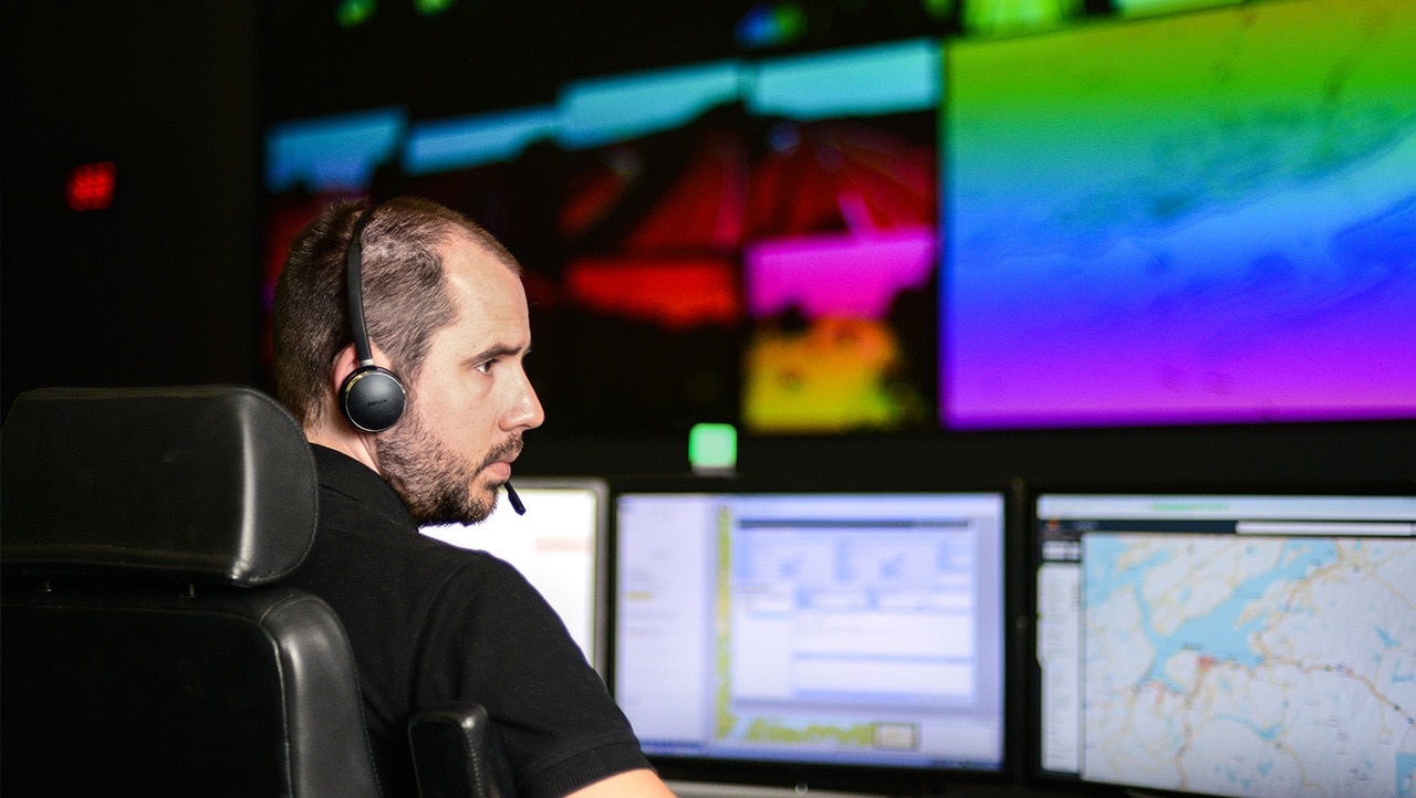 Careers man wearing headphones