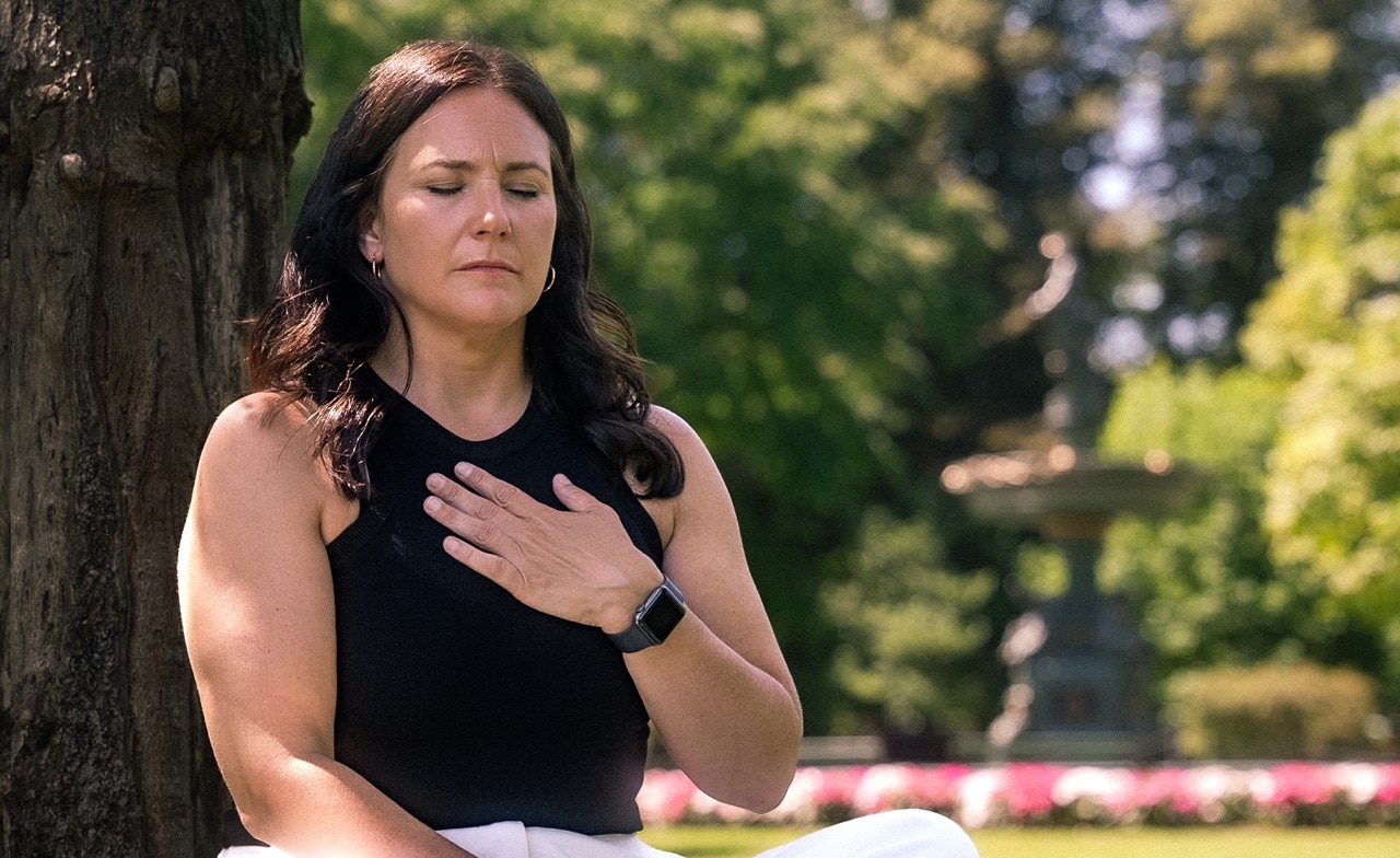 Woman meditating