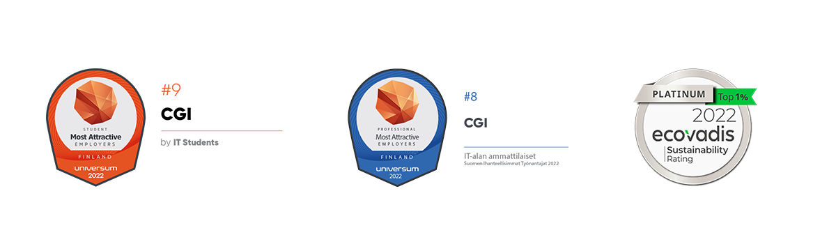 FI - Awards and rankings logos | CGI Suomi - CGI työnantajana
