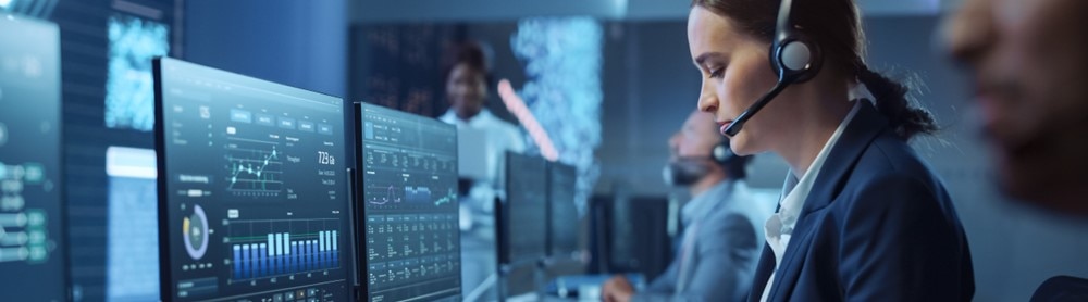 Consultant with headphone