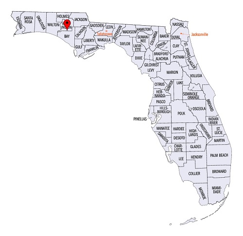 Ecofina Water Management Area - Florida Map 