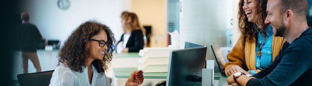 Consultants discussing public sector transformation