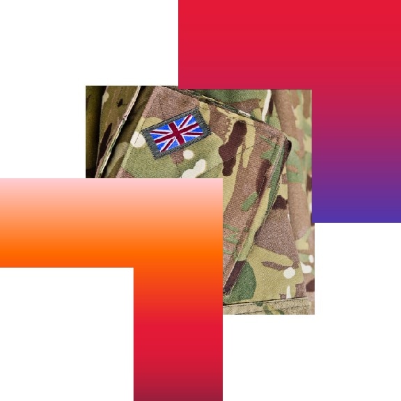 military uniform with union jack