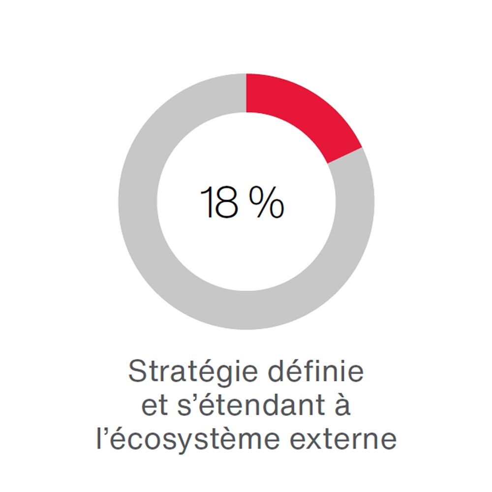 18% - Stratégie d’entreprise et s’étendant à l’écosystème externe 18% - Stratégie d’entreprise et s’étendant à l’écosystème externe