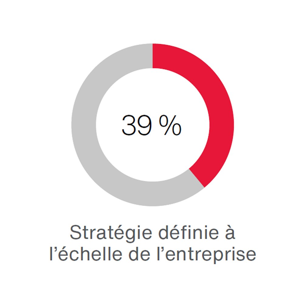 39% - Stratégie définie à l’échelle de l’entreprise 39% - Stratégie définie à l’échelle de l’entreprise