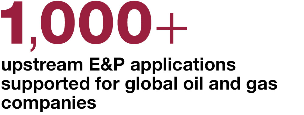 1000+ upstream E and P applications supported for global oil and gas companies
