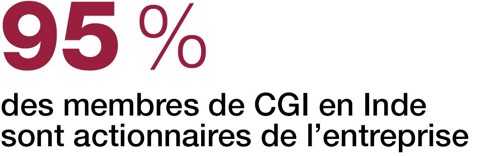 95 % des membres de cgi en inde sont actionnaires de ientreprise 95 % des membres de cgi en inde sont actionnaires de ientreprise