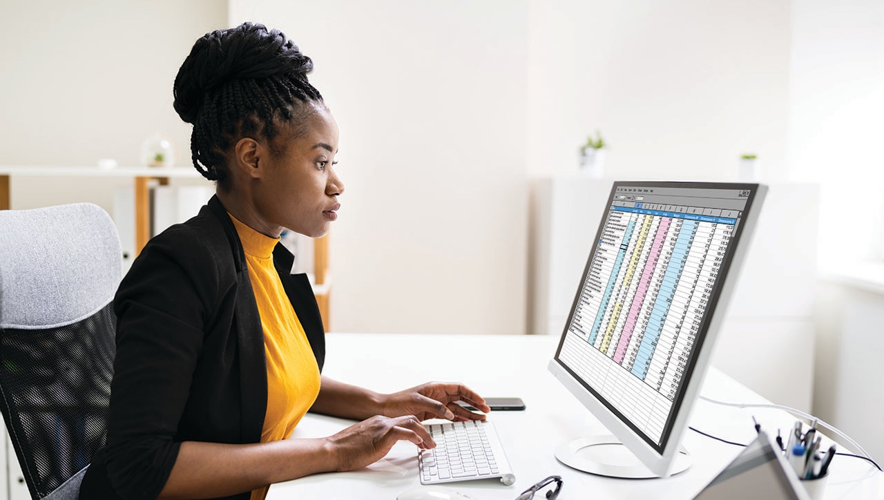 Finance professional at work