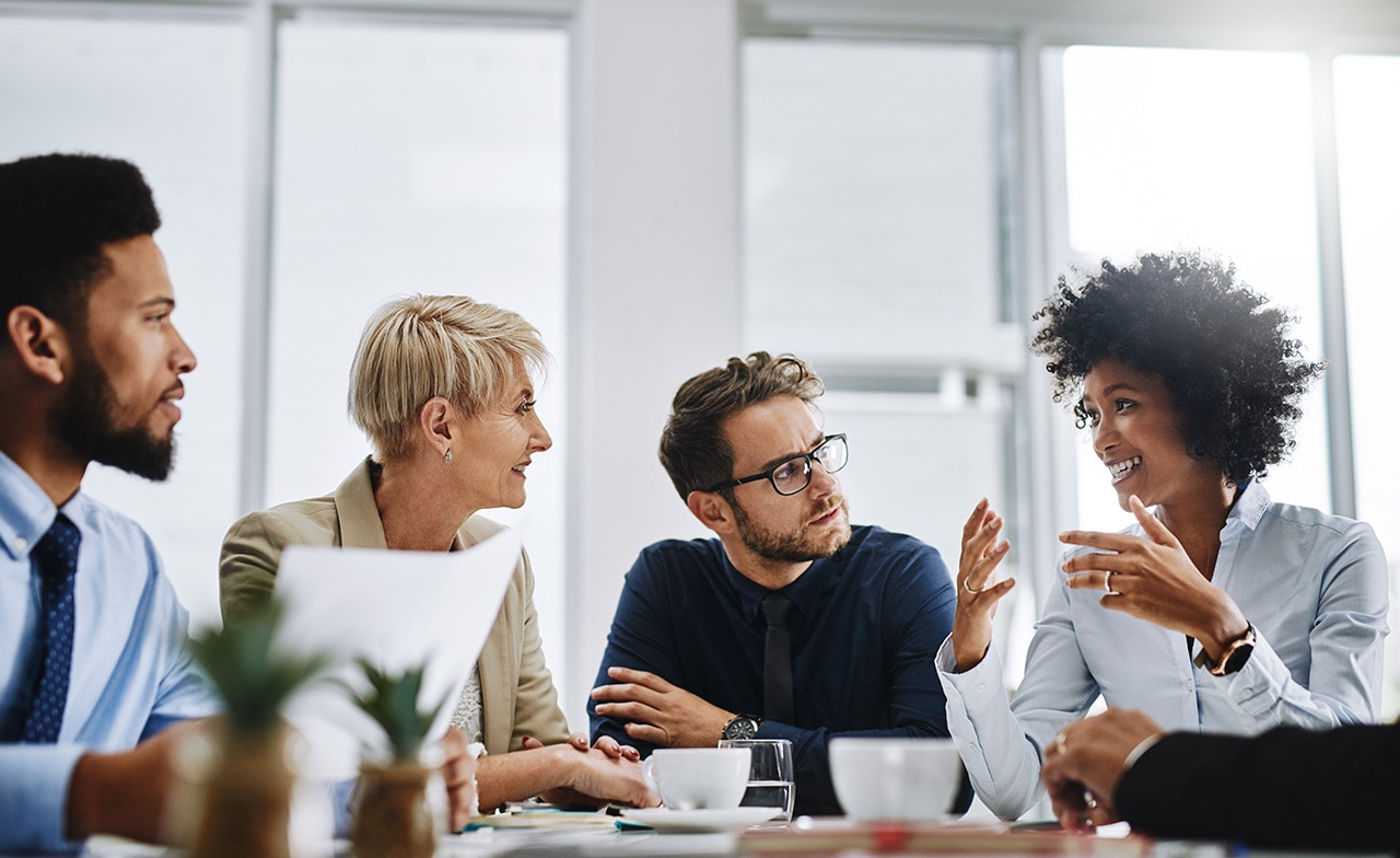 Professionals on discussion