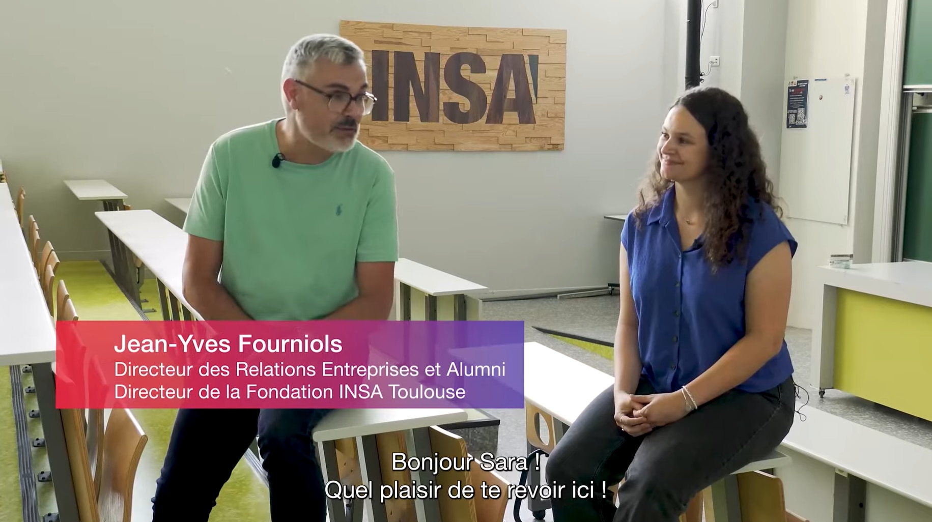 Découvrez au travers des témoignages de Sara Bassanetti, Samy Youbi et Jean-Yves FOURNIOLS comment ce partenariat prend vie grâce à des conférences métiers, des jurys de challenges, des petits déjeuners, et des événements et actions favorisant l’inclusion et le handicap au travers du Centre Gaston Berger INSA Toulouse.