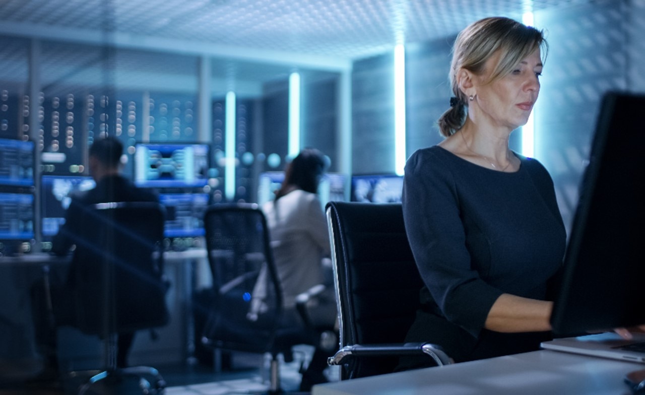 IT consultant using computer