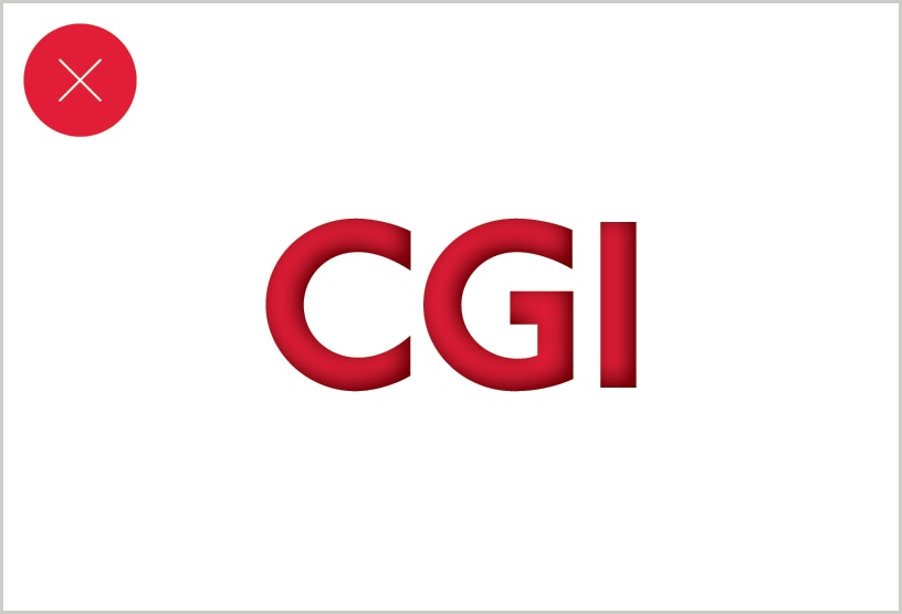 CGI logo - Do not style in 3D
