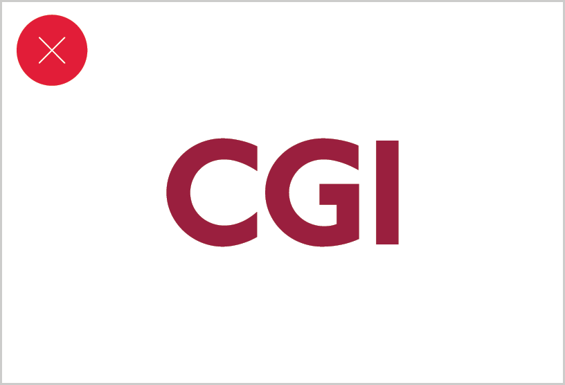 CGI logo - Do not change the color