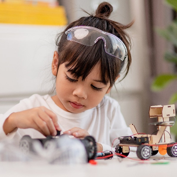 Child playing with toy