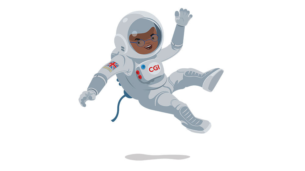 Leo animated boy in astronaut suit.