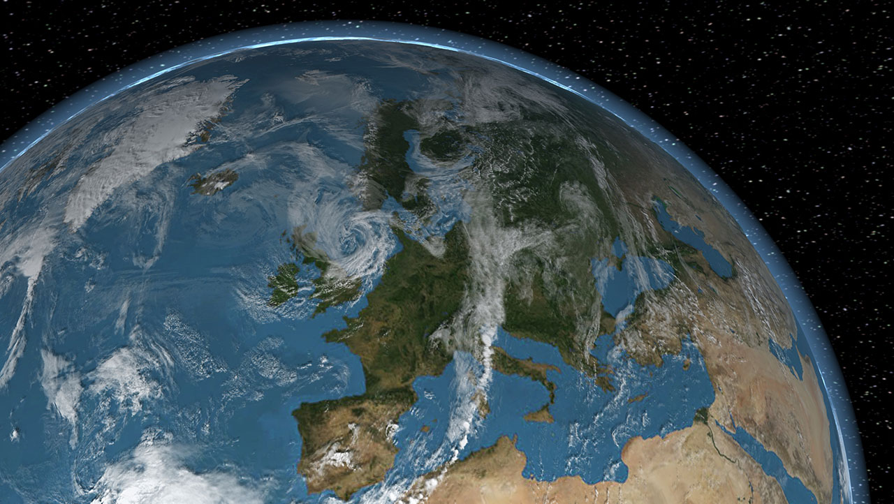 view of planet earth from space