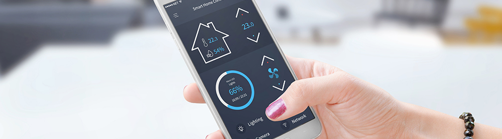 smart home app on mobile phone