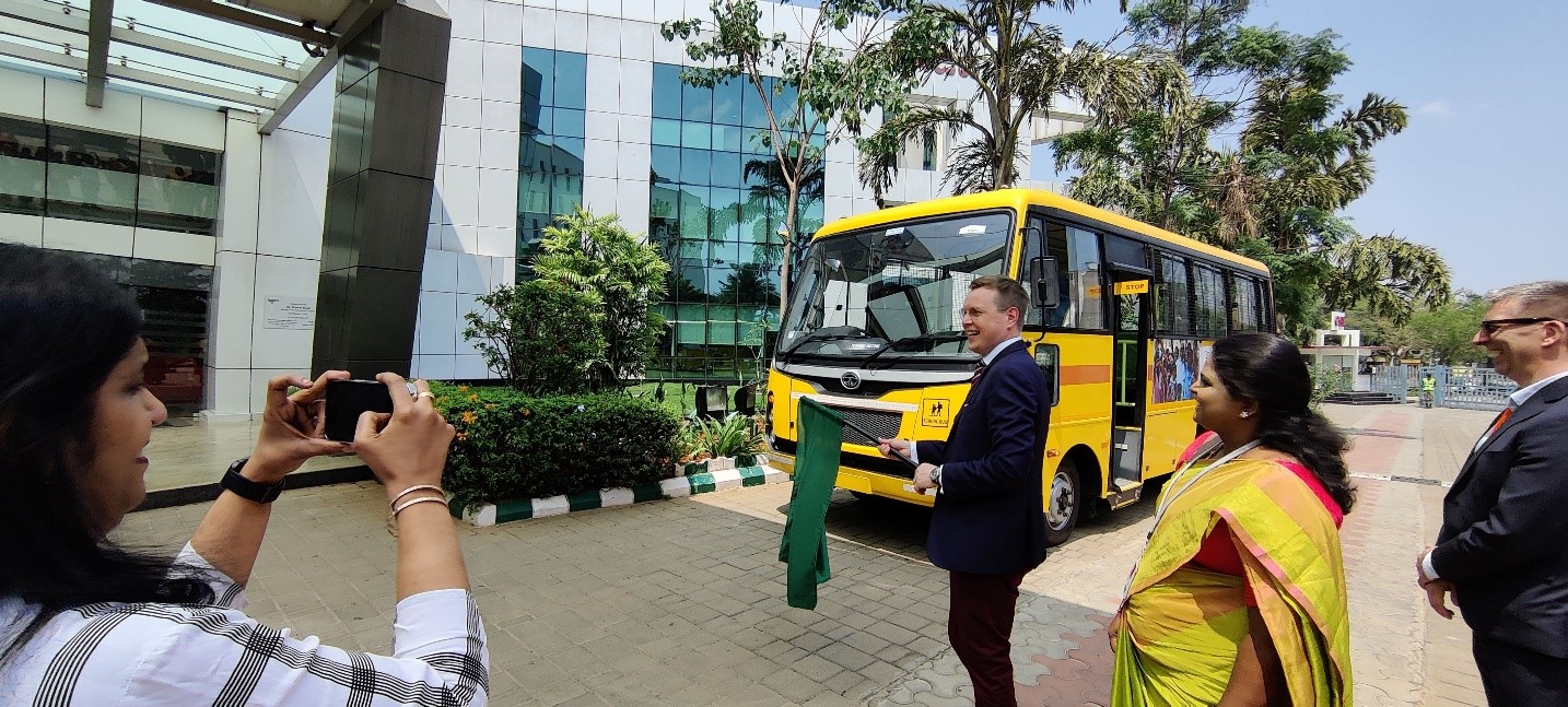 CGI and OP flagged off a customized school bus