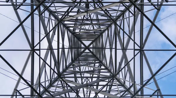 View of Electricity tower from underneath