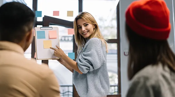 Professionals working with agile methodologies 