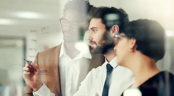 consultants strategising together