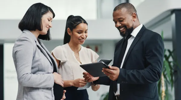 Business people planning using a tablet