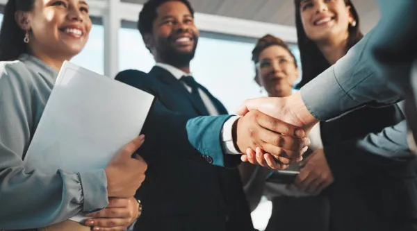 Business people shaking hands