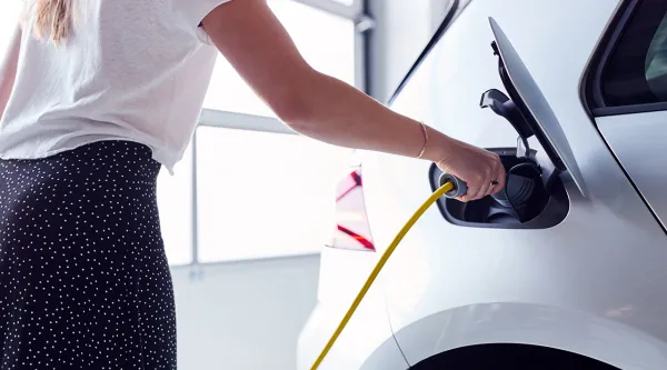 electric car being charged