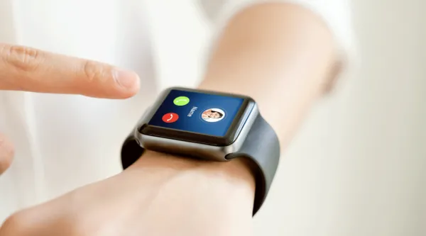 Person wearing smart watch