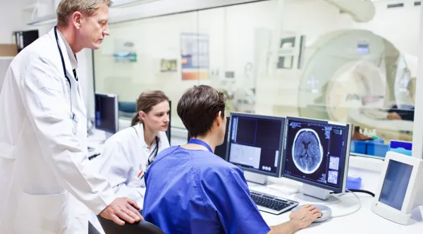 doctors looking at xrays