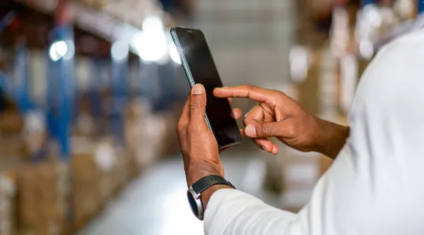 employee in warehouse