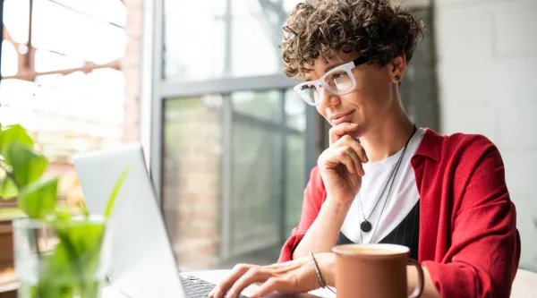 Women sitting with computer