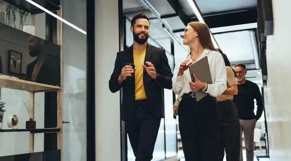 professionals looking at data together