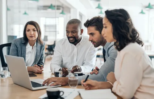 Consultants discussing Salesforce alliance