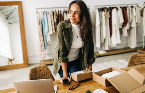 Business woman launches ecommerce store for her small business