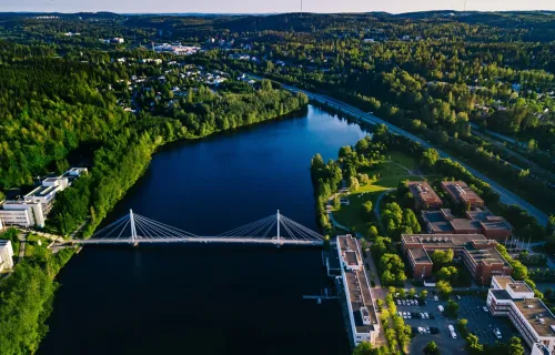 Aerial view of Jyväskylä, Finland