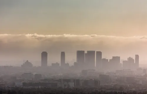 smog over los angeles