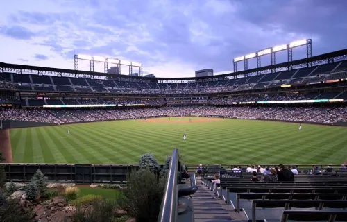 view of baseball stadium from stands