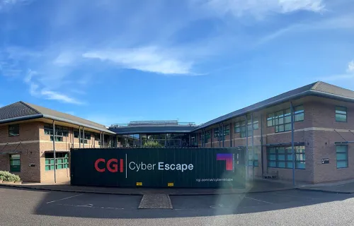 Cyber escape room outside office