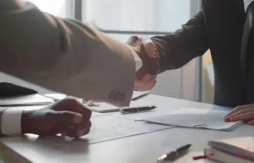 CGI Advantage clients shaking hands